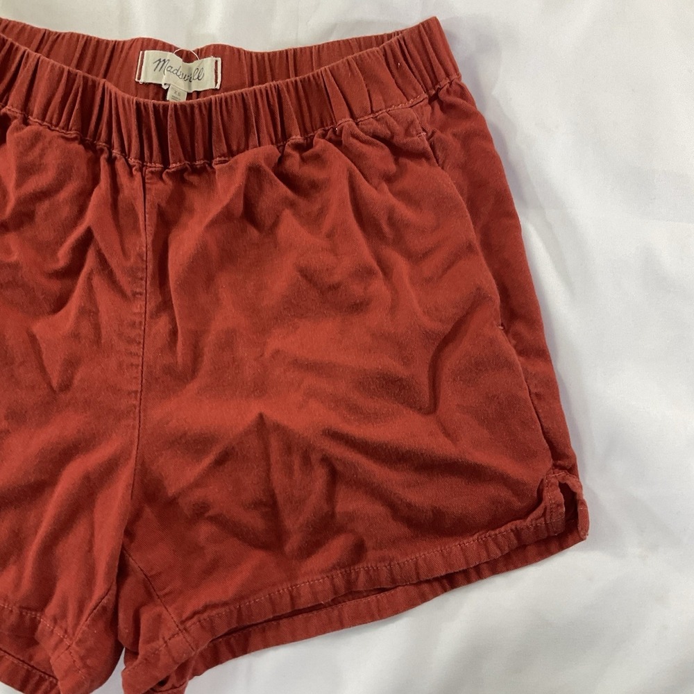 Madewell Shorts Pull On Elastic Waist Womens Size XS Red Burnt Casual Summer 143 - Picture 2 of 7